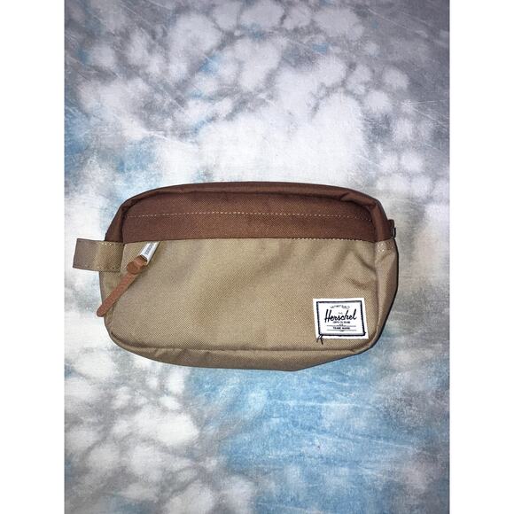 HERSCHEL Men's Dopp Kit Travel Bag Toiletry Tan Saddle NEW NWOT TRAVEL VACATION - Picture 2 of 6